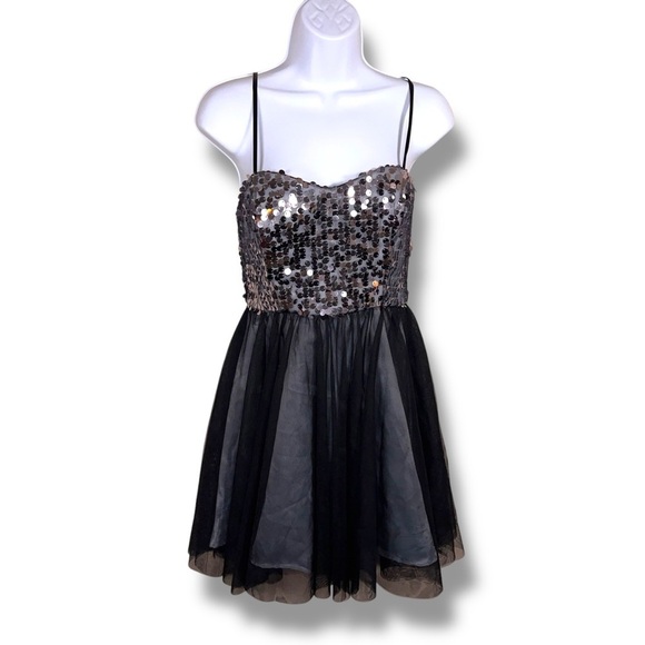 Vintage Y2K Size 3/4 Steppin Out Dress Prom Formal Event Wedding Sequin Glam - Picture 1 of 13